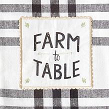 Design Imports Farm to Table Embellished Kitchen Towel Set of 4