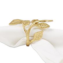 Design Imports Gold Vine Napkin Rings - Set of 6
