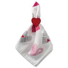 Design Imports Hearts Collage Print Napkin Set of 6
