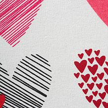 Design Imports Hearts Collage Print Table Runner - 14" x 108"