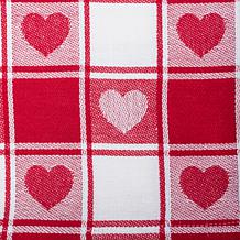 Design Imports Hearts Woven Check Napkin Set of 6