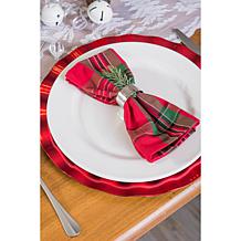 Design Imports Holiday Plaid Napkin Set of 6