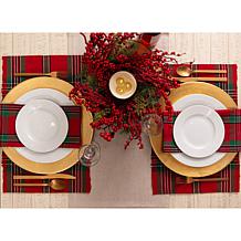 Design Imports Holiday Plaid Placemat Set of 6