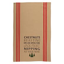 Design Imports Holiday Stag Christmas Print Kitchen Towel Set of 3