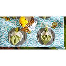 Design Imports Ikat Vinyl Tablecloth