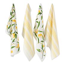 Design Imports Lemon Bliss Kitchen Towel Set of 4