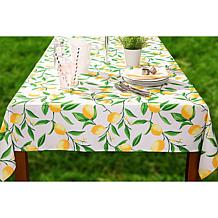 Design Imports Lemon Bliss Outdoor Tablecloth w/Zipper - 60" x 84"