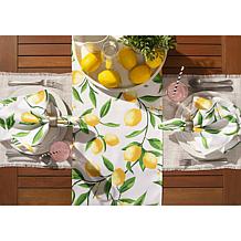 Design Imports Lemon Bliss Print Outdoor Napkin Set of 6
