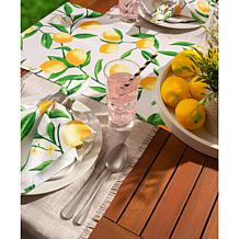 Design Imports Lemon Bliss Print Outdoor Placemat Set of 6