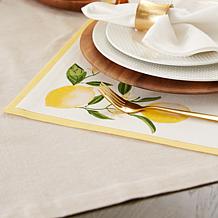 Design Imports Lemon Bliss Printed Placemat Set of 6