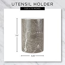 Design Imports Marble Ceramic Utensil Holder