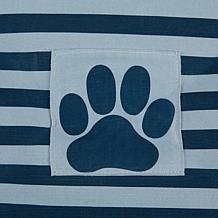 Design Imports Polyester Round Stripe Paw Patch Pet Bin Medium