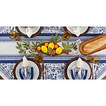 Design Imports Porto Stripe Print Table Runner 14" x 72"