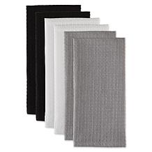 Design Imports Recycled Cotton Waffle Kitchen Towels 6-pack