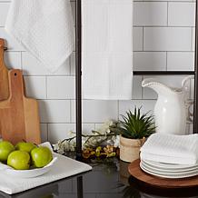 Design Imports Recycled Cotton Waffle Kitchen Towels 6-pack