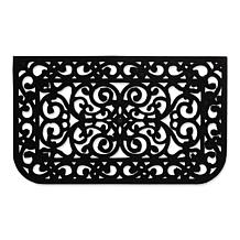 Design Imports Scroll Pin Rubber Doormat