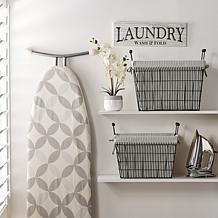 Design Imports Set of 2 Farmhouse Black Wire Basket