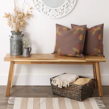 Design Imports Shimmering Leaves Pillow Covers 2-Pack