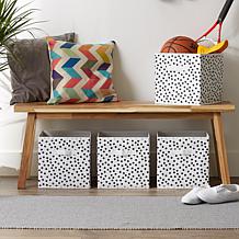 Design Imports Small Dots 11" Storage Cube 4-pack