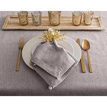 Design Imports Solid Chambray 60" x 84" Tablecloth