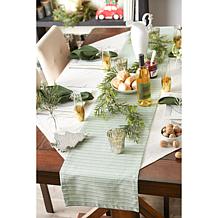 Design Imports Sprig Dobby Stripe Table Runner - 14" x 108"