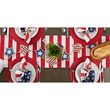 Design Imports Stars and Stripe 14" x 72" Jacquard Table Runner