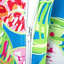 Design Imports Summer Floral Outdoor Tablecloth w/Zipper - 60" x 84"