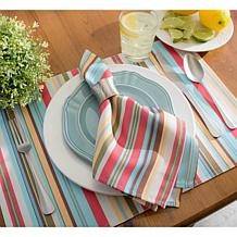 Design Imports Summer Stripe Outdoor Placemat Set of 6