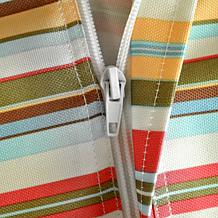 Design Imports Summer Stripe Outdoor Round Tablecloth w/Zipper - 60"