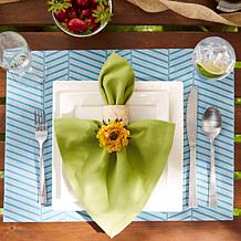 Design Imports Textured Twill Weave Placemats 6-Pack