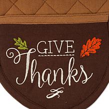Design Imports Thanks Acorn Potholder Gift Set