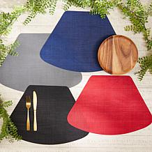 Design Imports Tweed Placemats for Round Tables - Set of 6