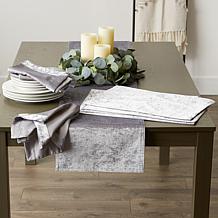 Design Imports Velvet Table Runner - 14" x 108"