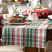 Design Imports Yuletide Plaid Table Runner - 14" x 108"