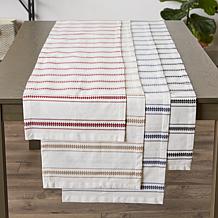Design Imports Zig Dobby Stripe Table Runner - 14" x 72"