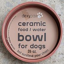 DexyPaws Blush Pink Ceramic Dog Bowl 26oz