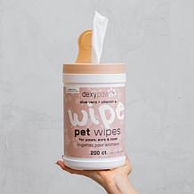 DexyPaws Pet Cleansing Wipes Canister 200ct