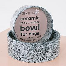 DexyPaws Salt & Pepper Ceramic Dog Bowl 26oz