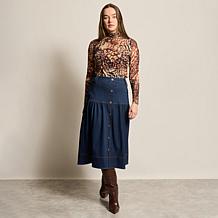 DG2 by Diane Gilman 2-pack Print/Solid Mesh Top