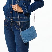 DG2 by Diane Gilman 30th Anniversary Denim Clutch w/Detachable Strap 