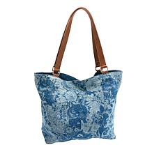 DG2 by Diane Gilman Animal-Printed Denim Tote