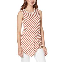 DG2 by Diane Gilman Asymmetric Multidirectional Striped Tank