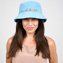 DG2 by Diane Gilman Bejeweled Terrycloth Bucket Hat