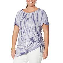 DG2 by Diane Gilman "DG Downtime" Tulip-Sleeve Cinch Tee