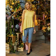 DG2 by Diane Gilman Effortless Stretch Denim Tri-Fit Capri