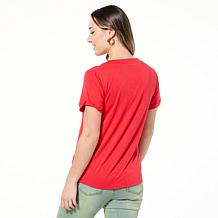DG2 by Diane Gilman Everyday Jersey Knit Embroidered Tee
