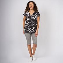 DG2 by Diane Gilman Flutter Sleeve Asymmetric Easy Top