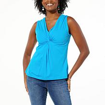 DG2 by Diane Gilman Front Twist Tank Top
