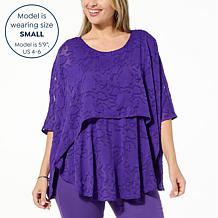 DG2 by Diane Gilman Jacquard Double Layer Top