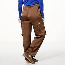 DG2 by Diane Gilman Just Like Silk Wide Leg Cargo Trouser